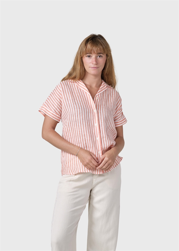 Klitmøller Collective Amanda shirt - Cream/Mandarin